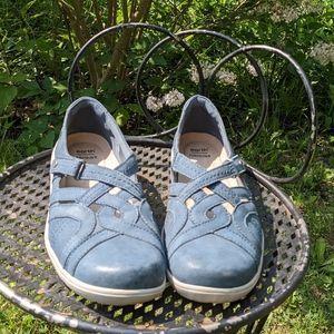 Moroccan Blue Leather Shoes
